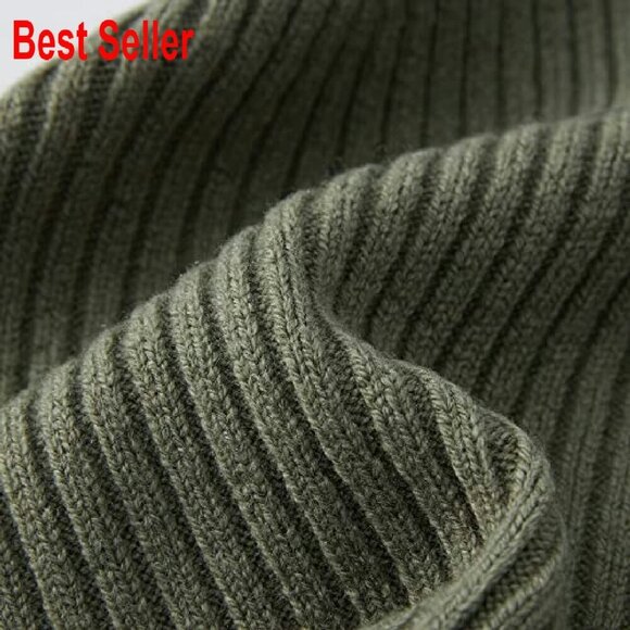 Merino Wool Cuff Beanie Unisex Warm Winter Cap Stretchy Knitted Cozy Chic main image 4